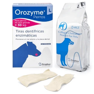Коллагеновые жевательные полоски для гигиены полости рта, L Orozyme, 141 г, Ecuphar