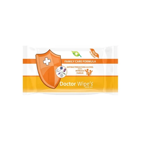 Антибактеріальні серветки без спирту Family Care, 72 штуки, Doctor Wipe's: ціни та характеристики