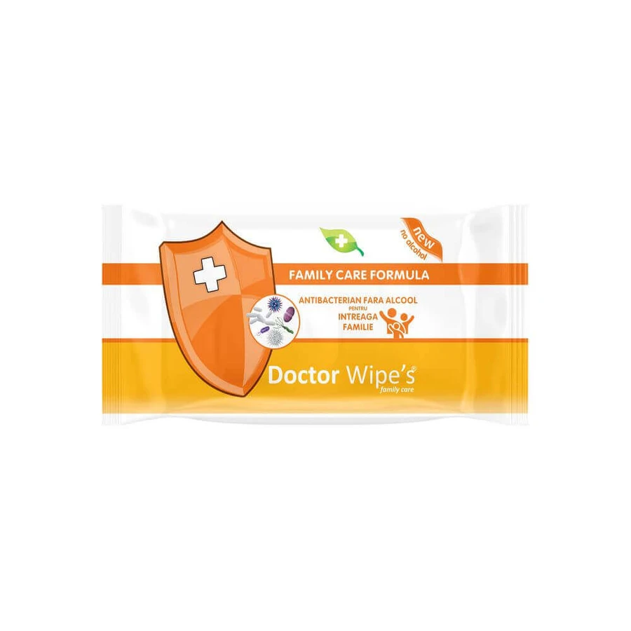 Антибактеріальні серветки без спирту Family Care, 72 штуки, Doctor Wipe's: ціни та характеристики