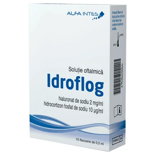 Очні краплі Ідрофлог Alfa Intes Idroflog, флакон, 15 шт. по 0,5 мл