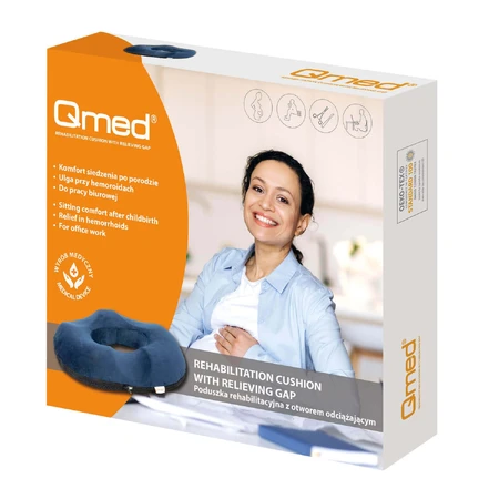 Подушка Qmed Rehabilitation Cushion with Relieving Gap реабилитационная и послеродовая, с вырезом: цены и характеристики