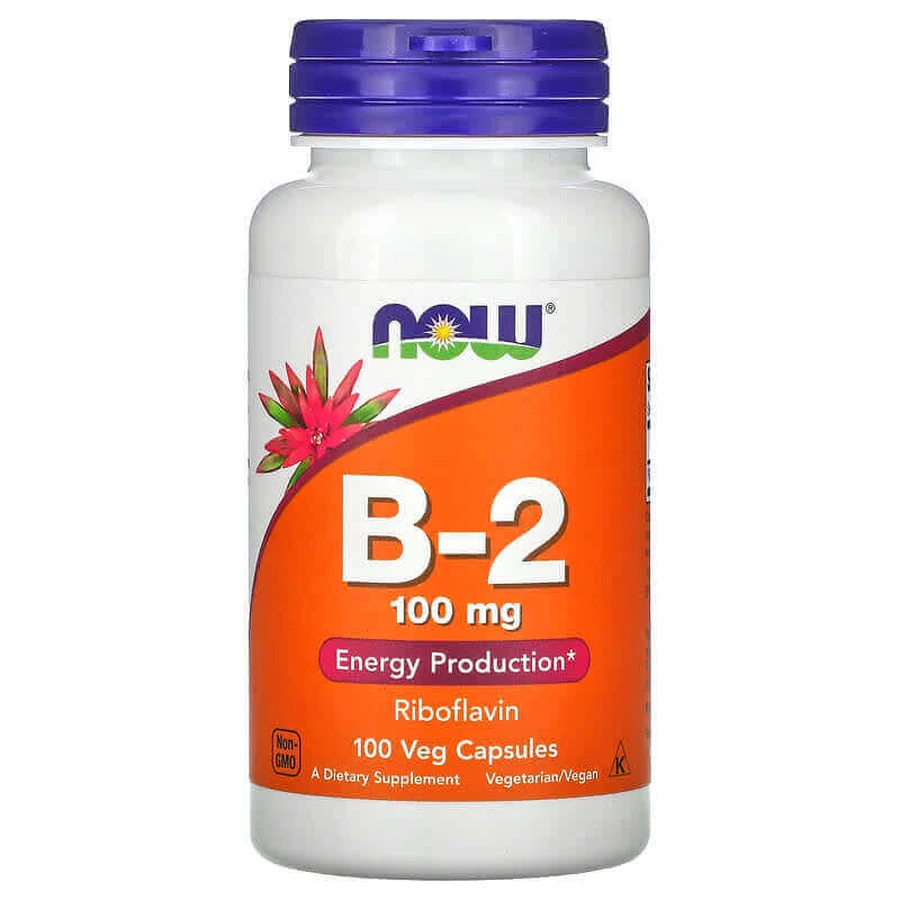 Витамин B-2, 100 мг, 100 капсул, Now Foods: цены и характеристики