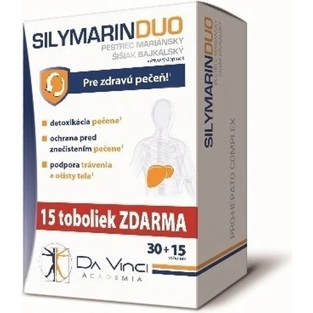 SILYMARIN DUO - DA VINCI 1×45 cps, 30+15 безкоштовно: ціни та характеристики