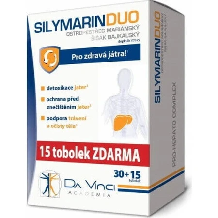 SILYMARIN DUO - DA VINCI 1×45 cps, 30+15 безкоштовно: ціни та характеристики