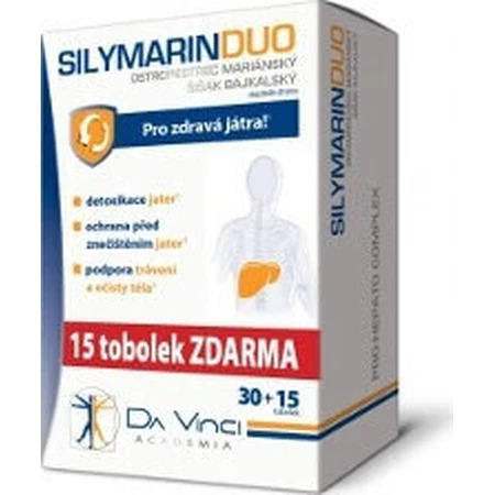 SILYMARIN DUO - DA VINCI 1×45 cps, 30+15 безкоштовно: ціни та характеристики