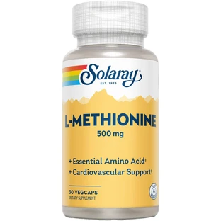 L-Метионин 500 мг Solaray L-Methionine, 30 капсул