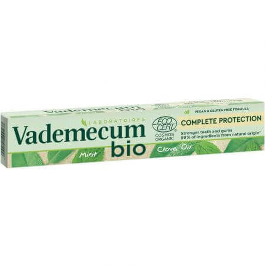 Зубная паста Vademecum Complete Protection органическая, с мятой, тимьяном и мелиссой, 75 мл: цены и характеристики