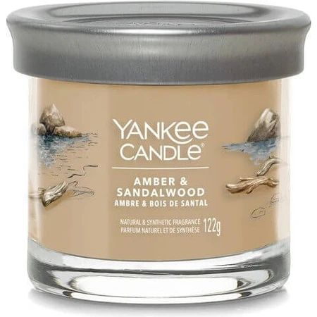 Yankee Candle Signature маленька свічка Amber & Sandalwood 1×122 г, ароматична свічка: ціни та характеристики