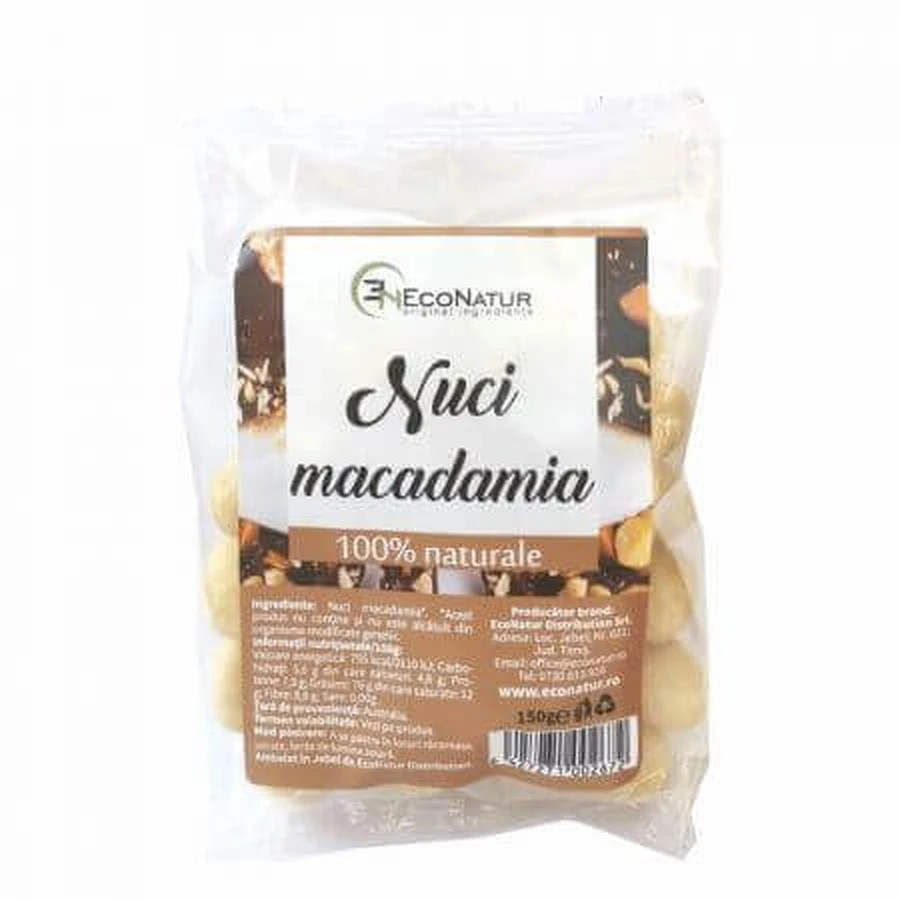Горіхи макадамії, 150 г, EcoNatur: ціни та характеристики