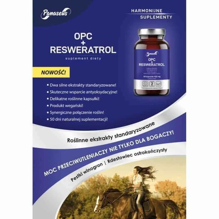 OPC + ресвератрол Panaseus (430 мг) 50 капсул: ціни та характеристики