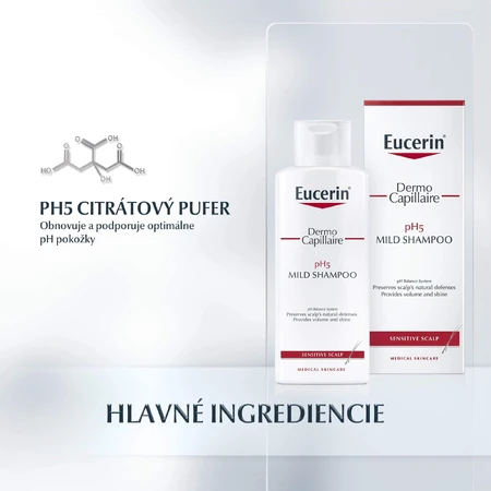 Eucerin DermoCapillaire pH5 Шампунь для чутливої шкіри 250 мл: ціни та характеристики
