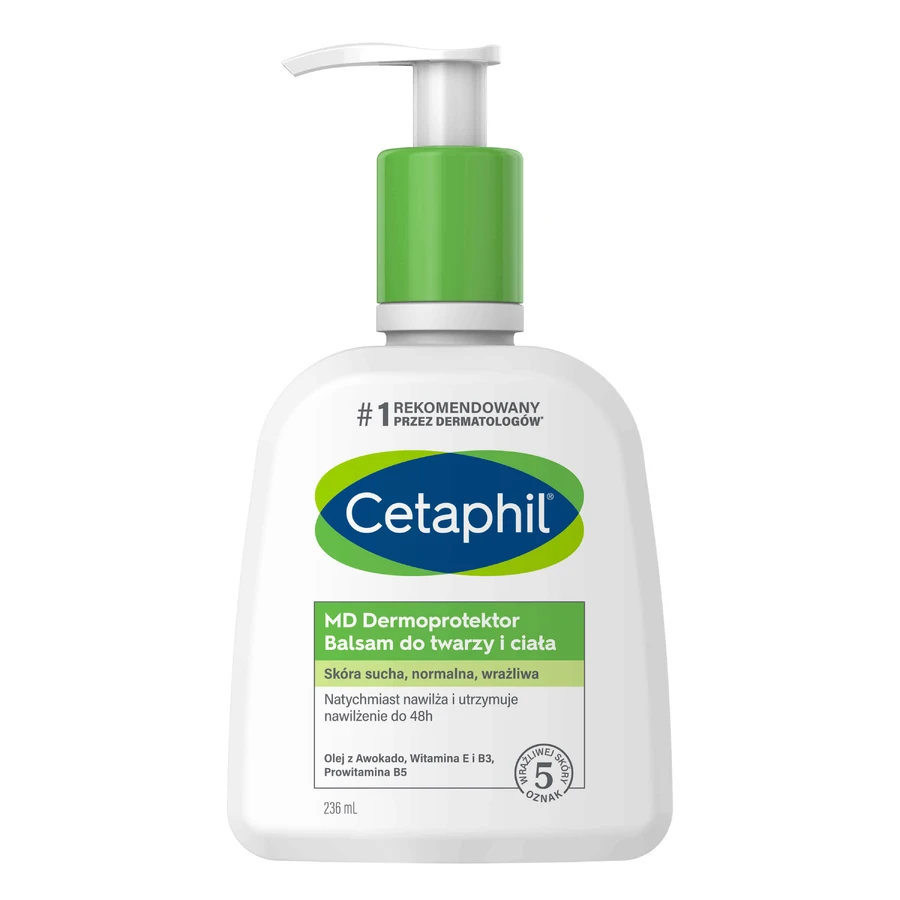Cetaphil MD Dermoprotector, Зволожуючий лосьйон для обличчя та тіла, для сухої та чутливої шкіри, з помпою, 236 мл: ціни та характеристики