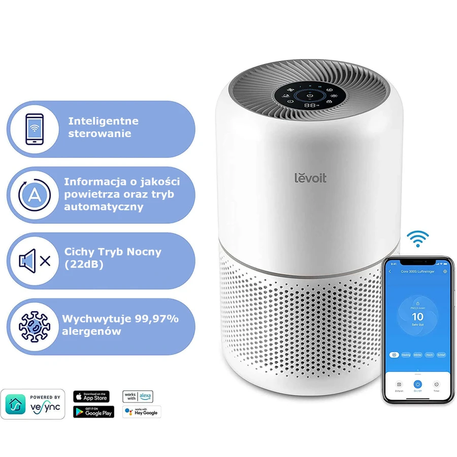 Levoit Core 300S, очиститель воздуха, 1 шт.: цены и характеристики