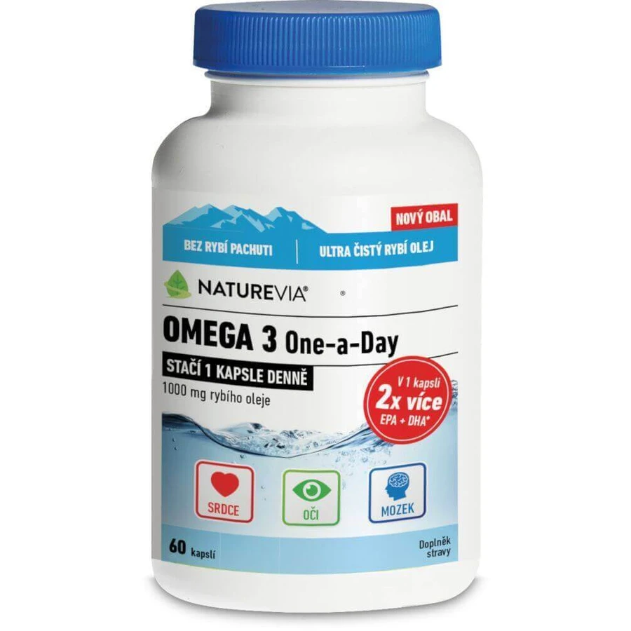 NatureVia Omega 3 One-a-Day 1000 мг 60 капсул: цены и характеристики