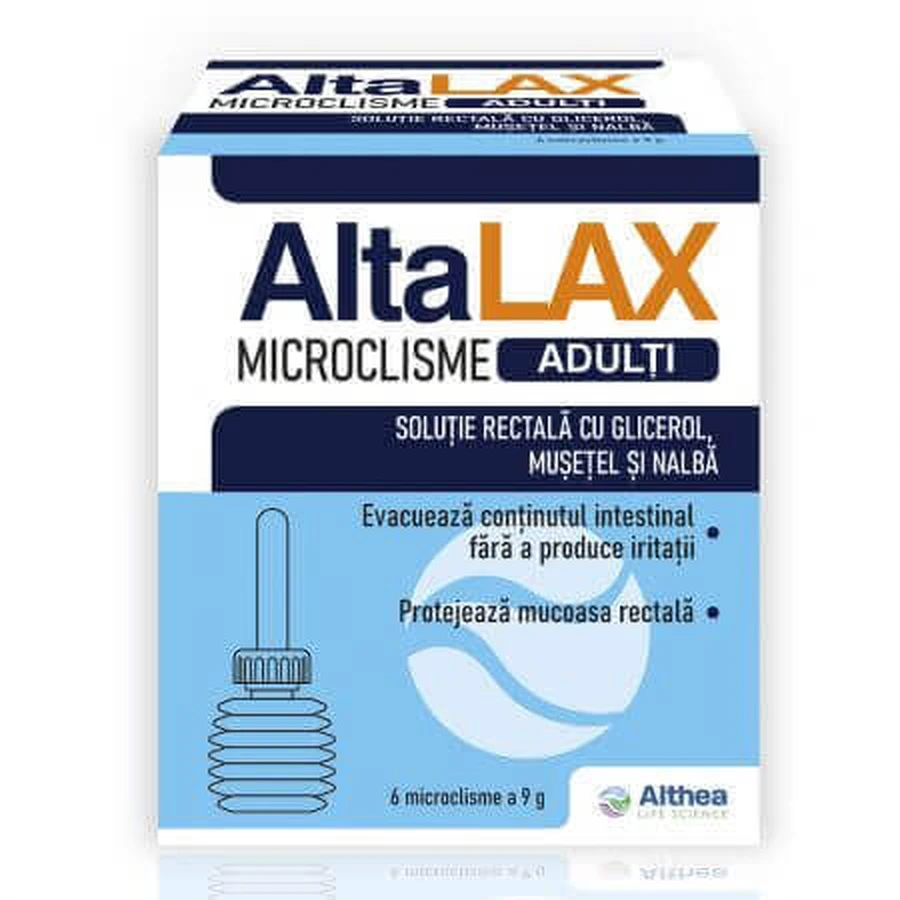 Микроклизмы Althea AltaLAX для взрослых, 6 штук: цены и характеристики