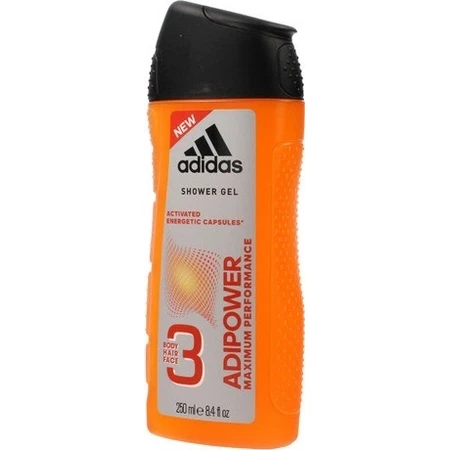 Гель для душу Adidas Adipower 1×400 мл, для чоловіків: ціни та характеристики