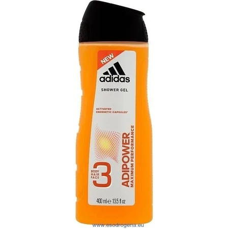 Гель для душу Adidas Adipower 1×400 мл, для чоловіків: ціни та характеристики