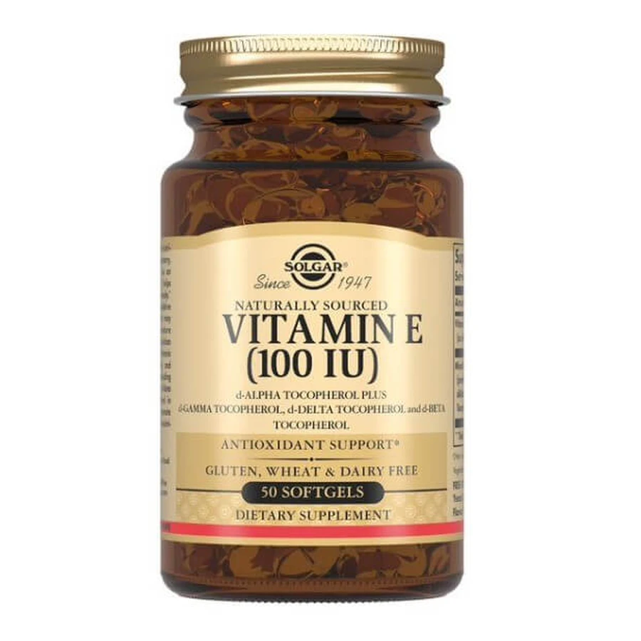 Vitamin E Solgar 100 МЕ капсулы, №50: цены и характеристики