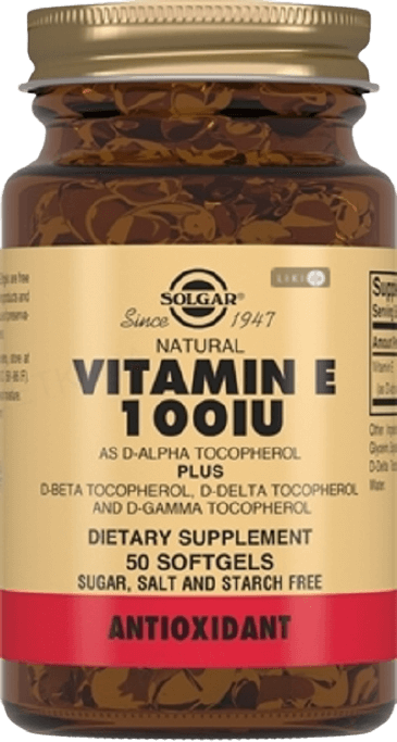 

Vitamin E Solgar 100 МО капсули, №50, капс. 550 мг фл.
