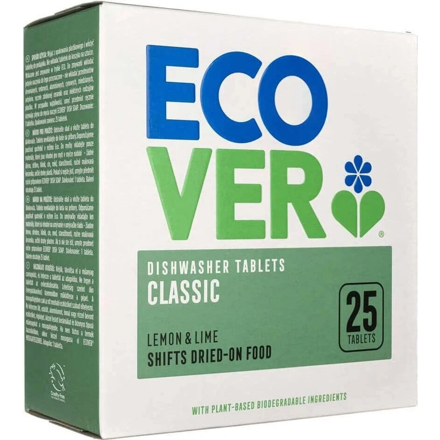 Таблетки для посудомийної машини ECOVER 1х25 шт, таблетки для посудомийної машини: ціни та характеристики