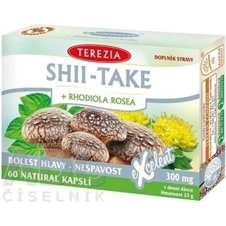 TEREZIA SHII-TAKE + RHODIOLA ROSEA 1×60 cps, пищевая добавка: цены и характеристики