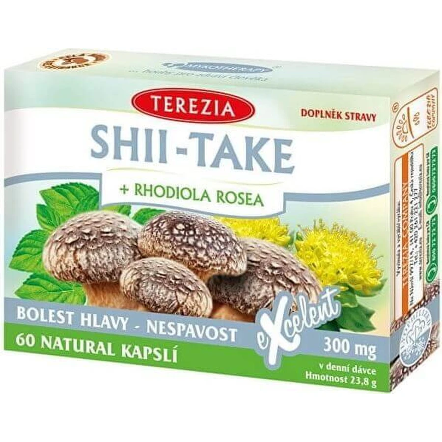TEREZIA SHII-TAKE + RHODIOLA ROSEA 1×60 cps, пищевая добавка: цены и характеристики