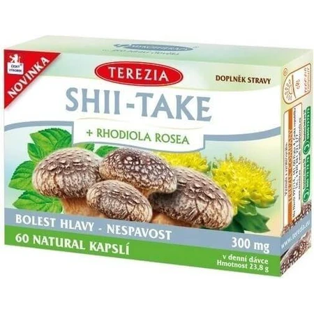 TEREZIA SHII-TAKE + RHODIOLA ROSEA 1×60 cps, пищевая добавка: цены и характеристики