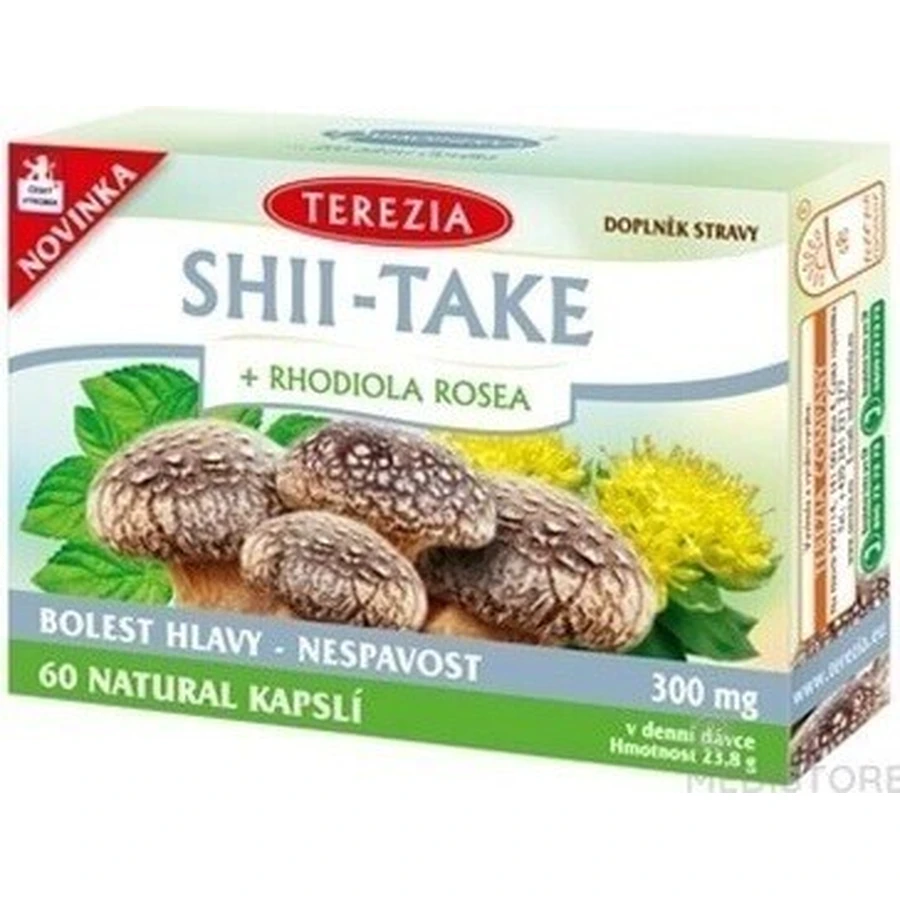 TEREZIA SHII-TAKE + RHODIOLA ROSEA 1×60 cps, пищевая добавка: цены и характеристики