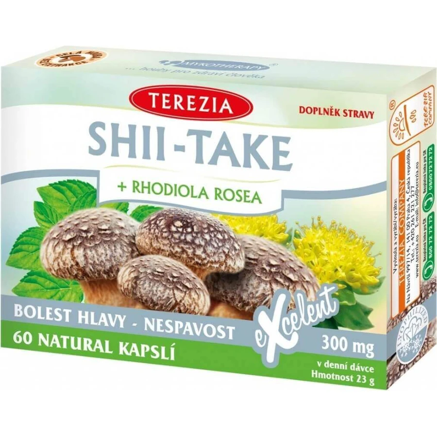 TEREZIA SHII-TAKE + RHODIOLA ROSEA 1×60 cps, пищевая добавка: цены и характеристики