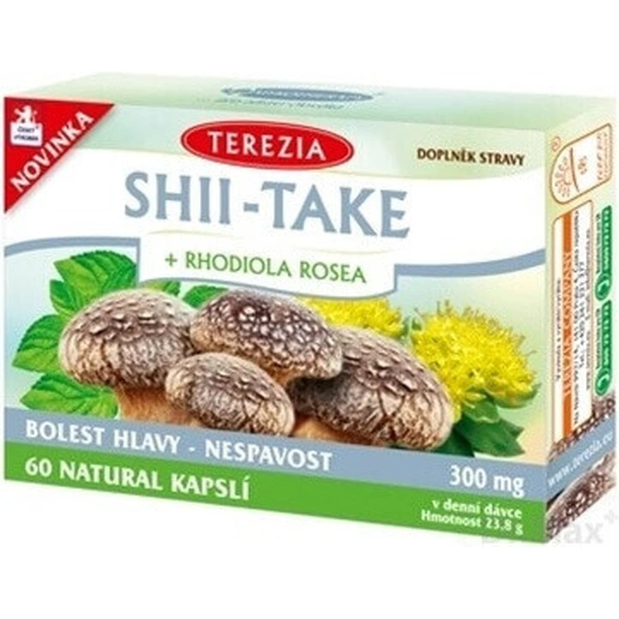 TEREZIA SHII-TAKE + RHODIOLA ROSEA 1×60 cps, пищевая добавка: цены и характеристики