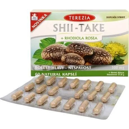 TEREZIA SHII-TAKE + RHODIOLA ROSEA 1×60 cps, пищевая добавка: цены и характеристики