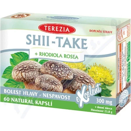 TEREZIA SHII-TAKE + RHODIOLA ROSEA 1×60 cps, пищевая добавка: цены и характеристики