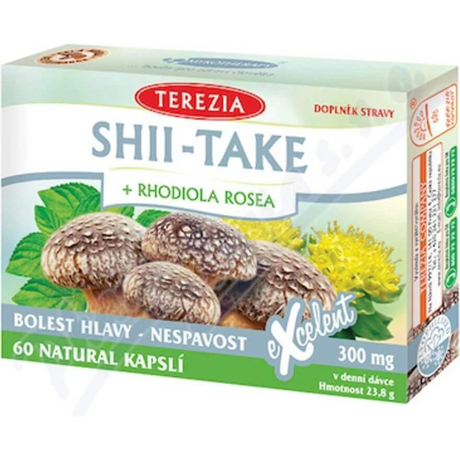 TEREZIA SHII-TAKE + RHODIOLA ROSEA 1×60 cps, пищевая добавка: цены и характеристики