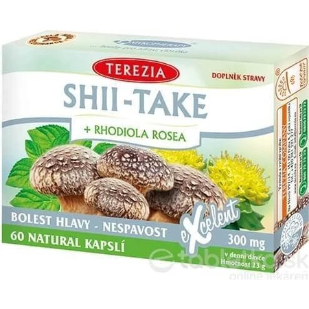 TEREZIA SHII-TAKE + RHODIOLA ROSEA 1×60 cps, пищевая добавка: цены и характеристики