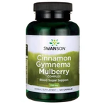 Комплекс Swanson Cinnamon Gymnema Mulberry, кориця, гімнема та шовковиця, 120 капсул: ціни та характеристики