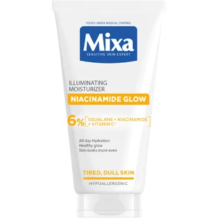 Ніацинамідний освітлюючий крем Mixa Glow, що забезпечує 24-годинне зволоження, 50 мл