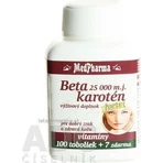 MedPharma БЕТАКАРОТЕН 25.000 м.д.+пантенол+ПАБА 1×107 к.с., дієтична добавка: ціни та характеристики