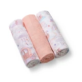 Муслінові пелюшки, рожеві, 3 штуки, Babyono