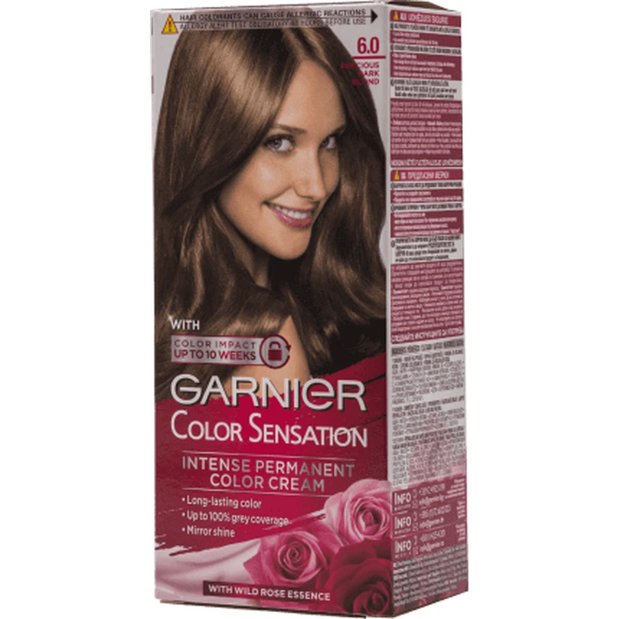 Garnier Colour Sensation Перманентная краска для волос 6.0 Светлый блондин, 1 шт.: цены и характеристики