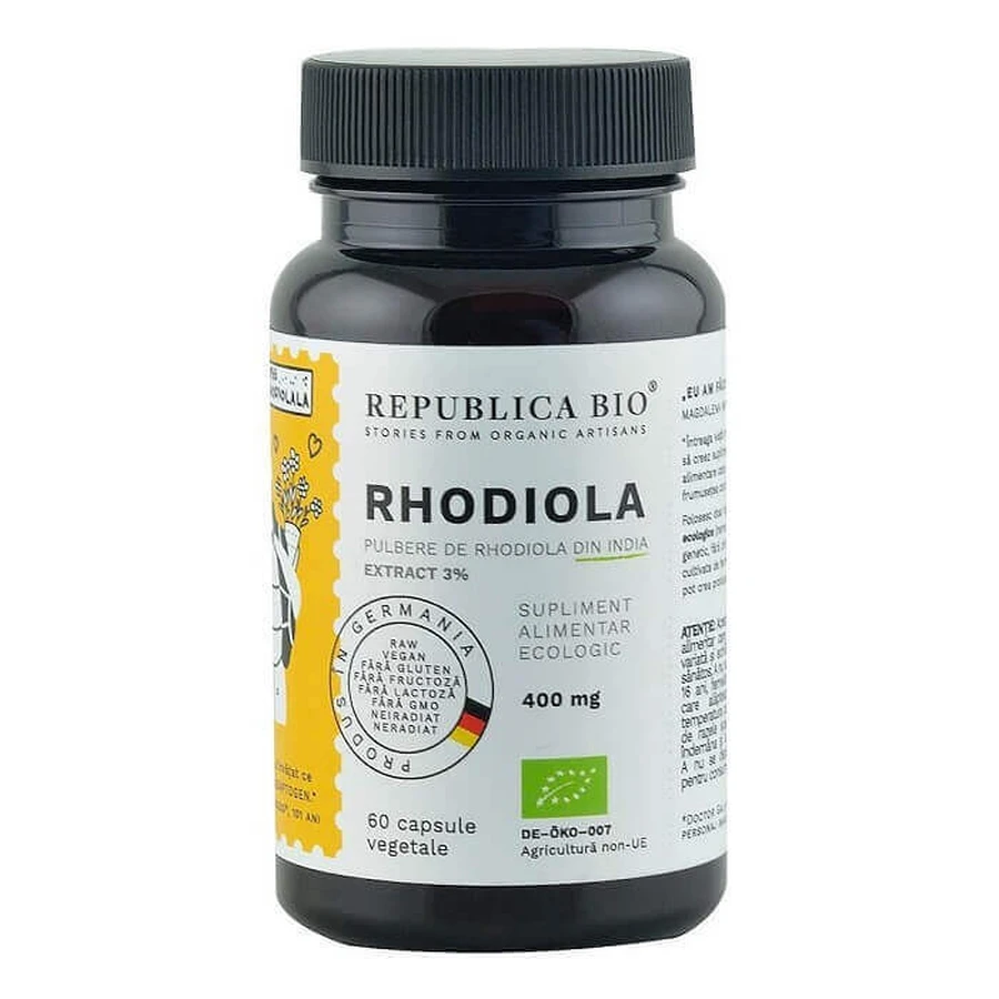 Родиола 400 мг Republica Bio Rhodiola, 60 капсул: цены и характеристики