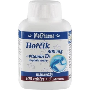 MedPharma ГОРЧИК 300MG+VIT. D 1×107 тбл, дієтична добавка