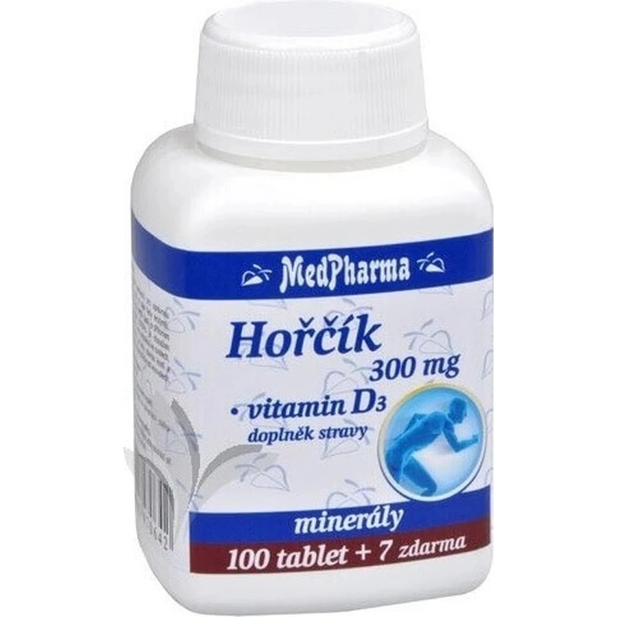 MedPharma ГОРЧИК 300MG+VIT. D 1×107 тбл, дієтична добавка: ціни та характеристики