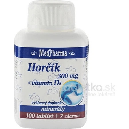 MedPharma ГОРЧИК 300MG+VIT. D 1×107 тбл, дієтична добавка: ціни та характеристики