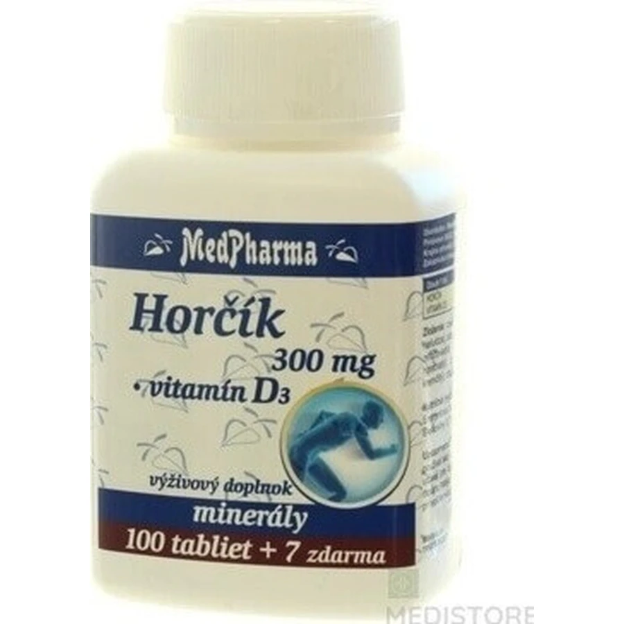 MedPharma ГОРЧИК 300MG+VIT. D 1×107 тбл, дієтична добавка: ціни та характеристики