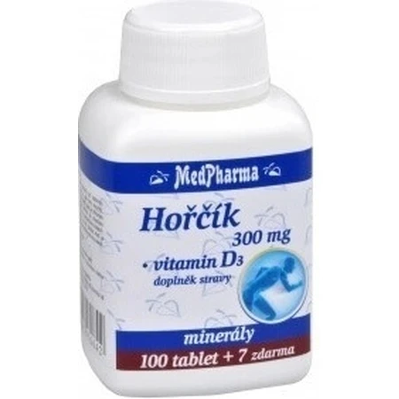 MedPharma ГОРЧИК 300MG+VIT. D 1×107 тбл, дієтична добавка: ціни та характеристики