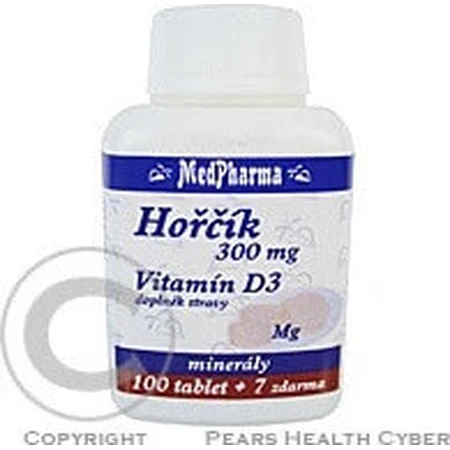 MedPharma ГОРЧИК 300MG+VIT. D 1×107 тбл, дієтична добавка: ціни та характеристики