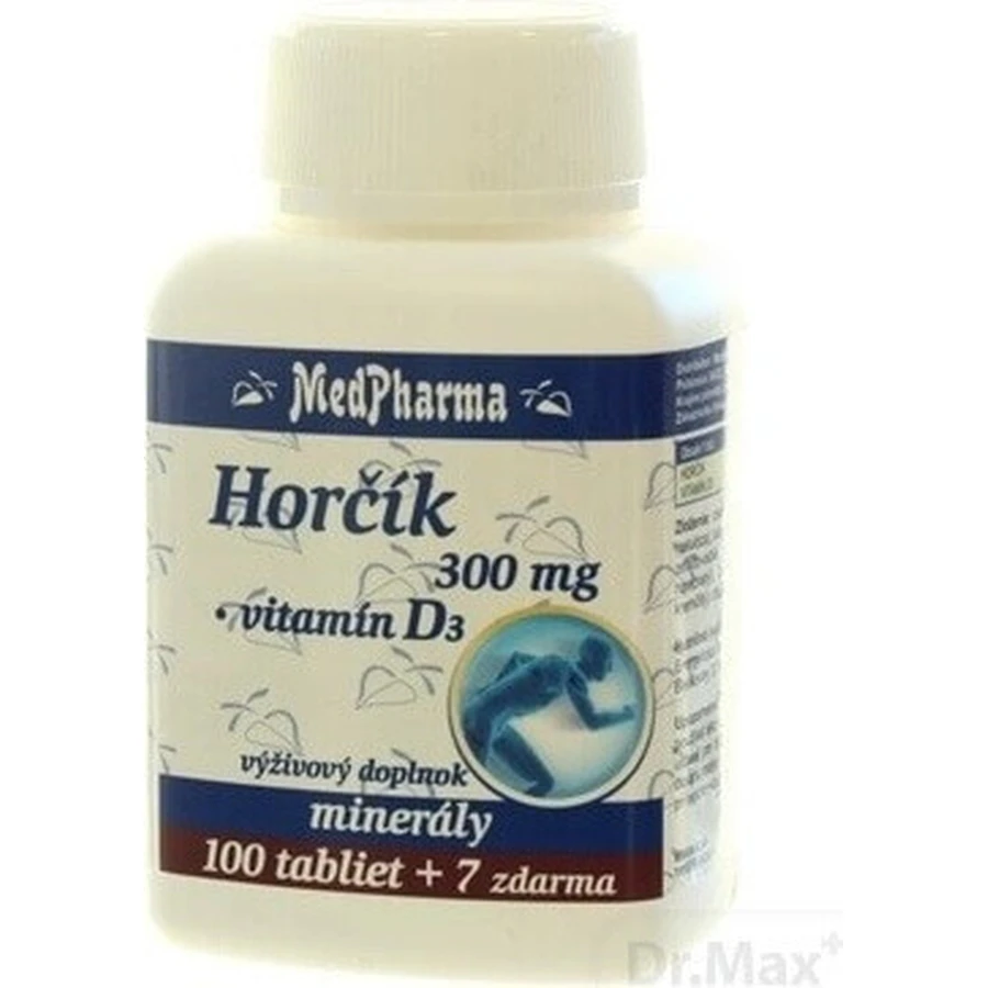 MedPharma ГОРЧИК 300MG+VIT. D 1×107 тбл, дієтична добавка: ціни та характеристики