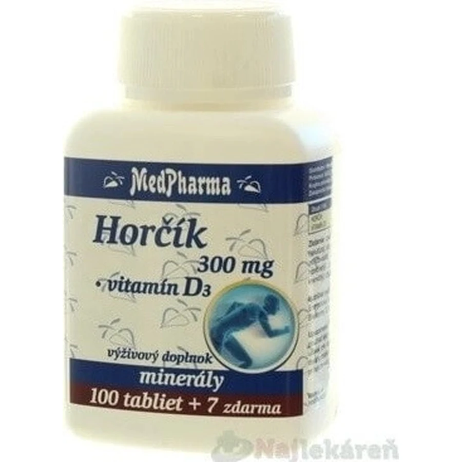 MedPharma ГОРЧИК 300MG+VIT. D 1×107 тбл, дієтична добавка: ціни та характеристики