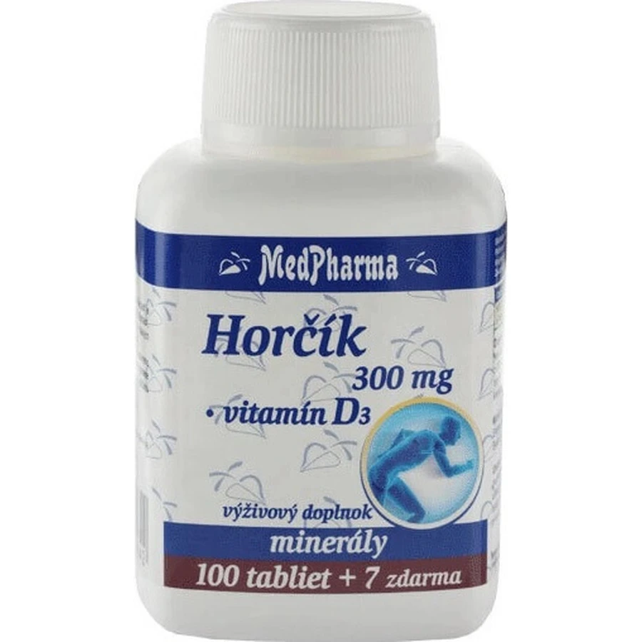 MedPharma ГОРЧИК 300MG+VIT. D 1×107 тбл, дієтична добавка: ціни та характеристики