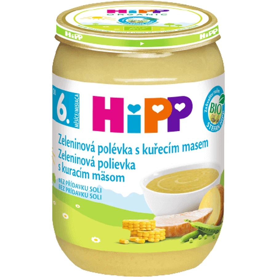 Пюре HiPP BIO Овочевий суп із куркою для дітей з 6 місяців, 190 г: ціни та характеристики